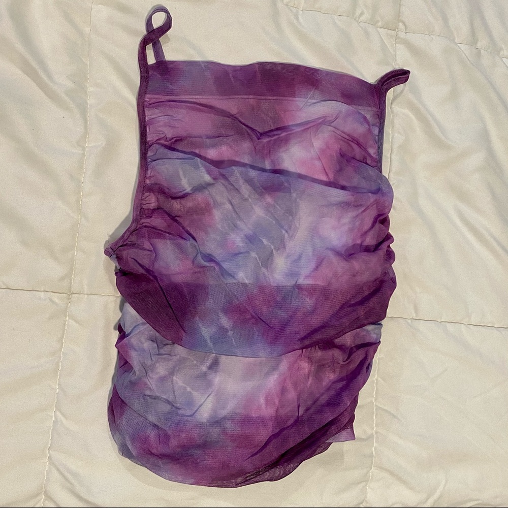 Urban Outfitters Purple Tiedye High Neck Tank